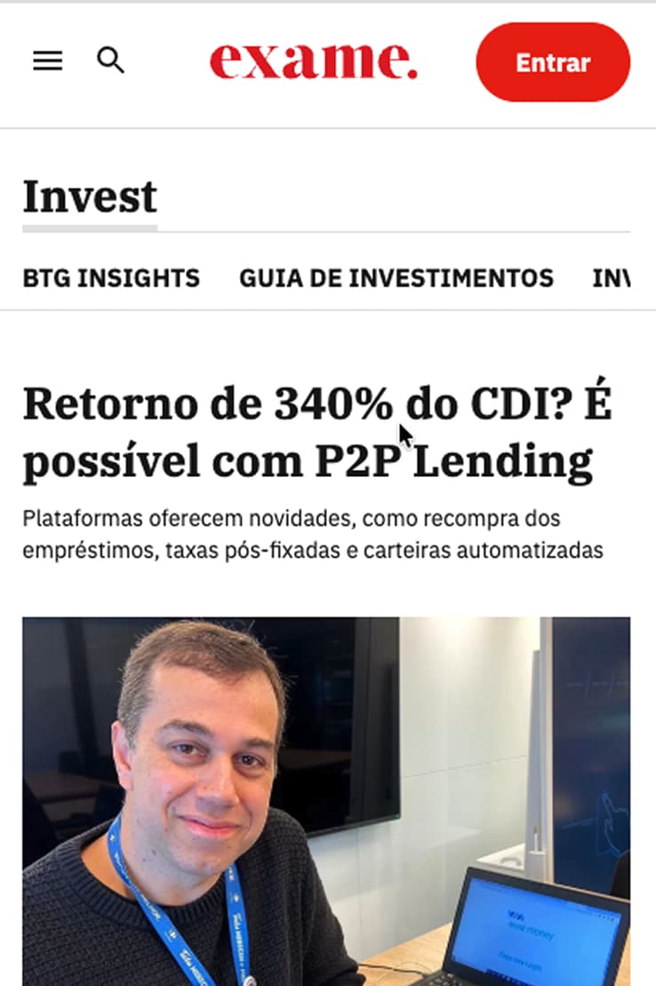 Wealth Money na Exame Invest
